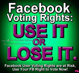 Your Facebook Vote: Use It OR Risk Losing It! by: Jennifer Kruse, LMT CRMT - 