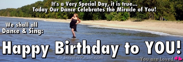Birthday Card: Dancing on Water - shared by: Jennifer Kruse, LMT CRMT - Certified Reiki Master Teacher - Fargo - Pictured: Jennifer Kruse dancing on Lower Red Lake, Minnesota 9/1/12 - JenniferKruse.com